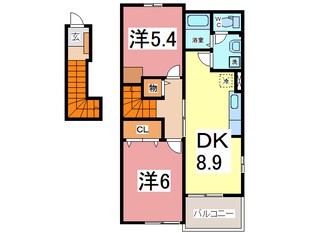 ウエストハウス21の物件間取画像